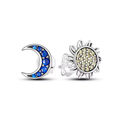 White series New Women's earrings Blue Square Sparkle Halo Stud For Women Tiki Jewelry Party Hoops Gift Things From 1
