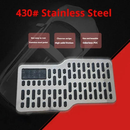 Truck Floor Mats Driver Floor Mat Heel Pad Stainless Steel Anti-Slip Pedal Wear-Resistant For Automotive RV Tractor Vehicle