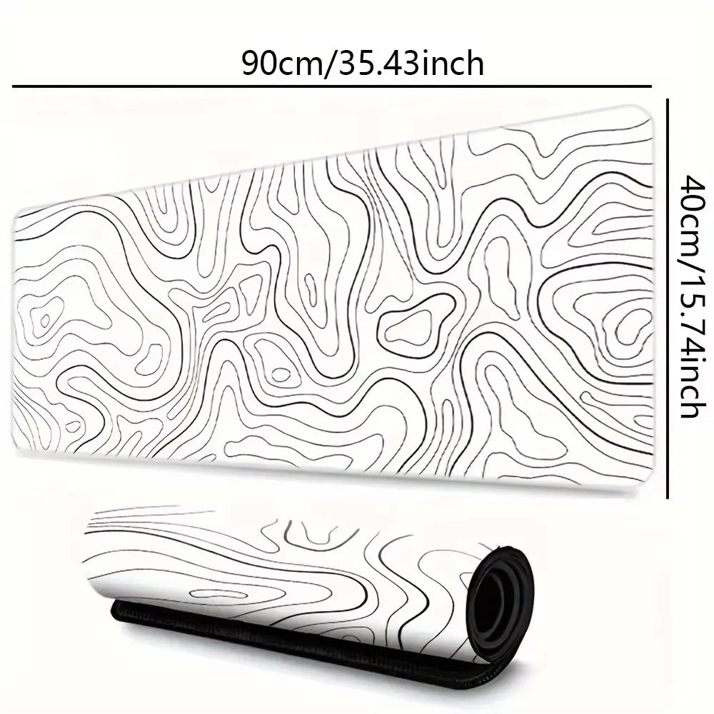XXL Gaming Mouse Pad Large Desk Mat with Stitched Edge Non-Slip Rubber Base And Low Friction Surface pro Gamer PC Laptop Black