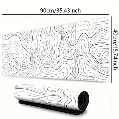 XXL Gaming Mouse Pad Large Desk Mat with Stitched Edge Non-Slip Rubber Base And Low Friction Surface pro Gamer PC Laptop Black