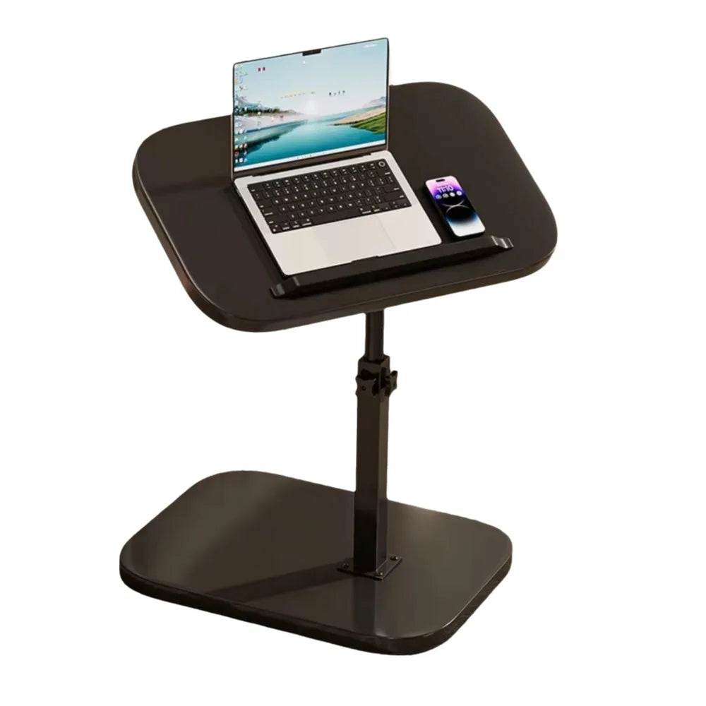 Foldable Sofa Edge Table Adjustable Height C-Shaped Adjustable Bedside Table Flip Desktop Space Saving Rotating Coffee Table