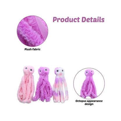 Cute octopus cat toys for kittens and young cats, cat toys for chewing, plush toys, pet supplies