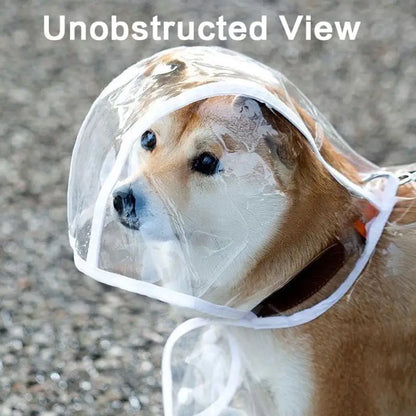 Pet Raincoat Transparent Dog Raincoat Waterproof And Windproof Pet Clothing Large Dog Pet Dog Dog Costume