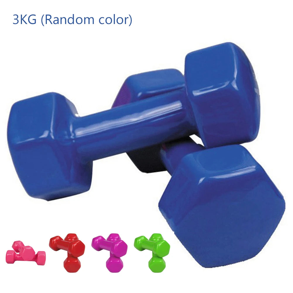 1/2/3/4kg Ladies' Dumbbells Fitness Home Equipment Barbell Solid Cast Iron Equipment For Yoga Arm Slimming And Weight Loss