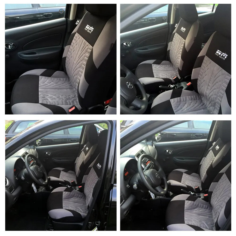AUTOYOUTH 7PCS Universal Car Seat Cover Fashion Tire Indentation Car Seat Cover Fit for Cars Trucks & SUVs Automotive Interior