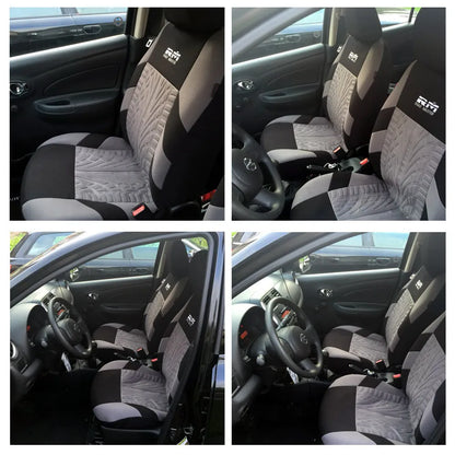AUTOYOUTH 7PCS Universal Car Seat Cover Fashion Tire Indentation Car Seat Cover Fit for Cars Trucks & SUVs Automotive Interior