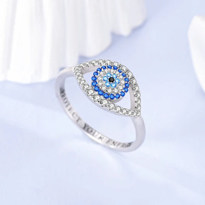 Hot Sale 925 Sterling Silver Ring Eye Plam Frefly Stars Heart Rings For Wedding Women Girls Jewelry Anniversary