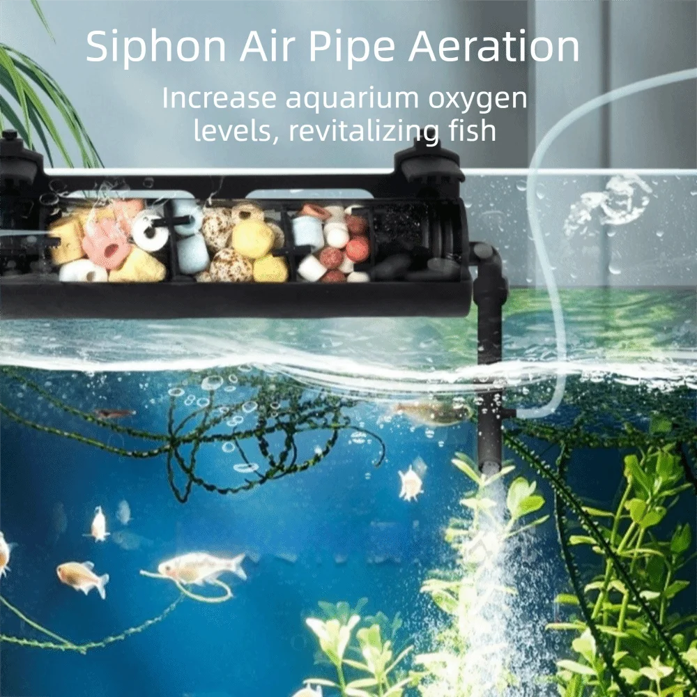 Multi-function Fish Tank Filter Efficient Top-mounted Filter External Filter Box Drip Overflow Fish Water Purifier
