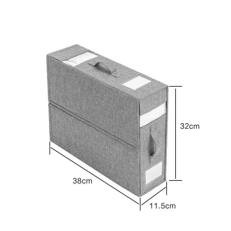 Foldable Closet Storage Bins Air And Dust Resistant Folding Bed Linen Organizer Window Clothes And Sheets Storage Box