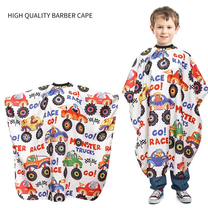 Kids' Cartoon Haircut Cape  Waterproof Barber Wrap – Salon Hair Care Styling Supplies