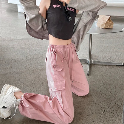 Workwear for Women's Spring New American Straight-leg Casual Wide-leg Pants High-waist Quick-drying Sports Pants