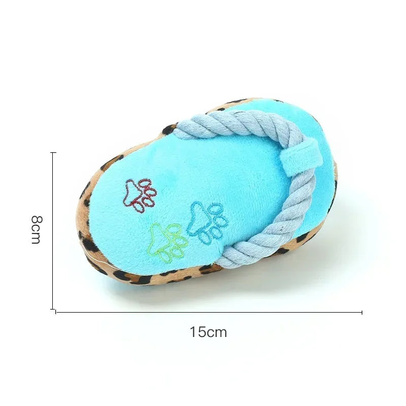 Dogs Toy, Cute Plush Slipper Shape, Squeaky, Chew Play, 1Pcs, Pet Puppy Supplies, Factory Direct Dog Toys, Blue