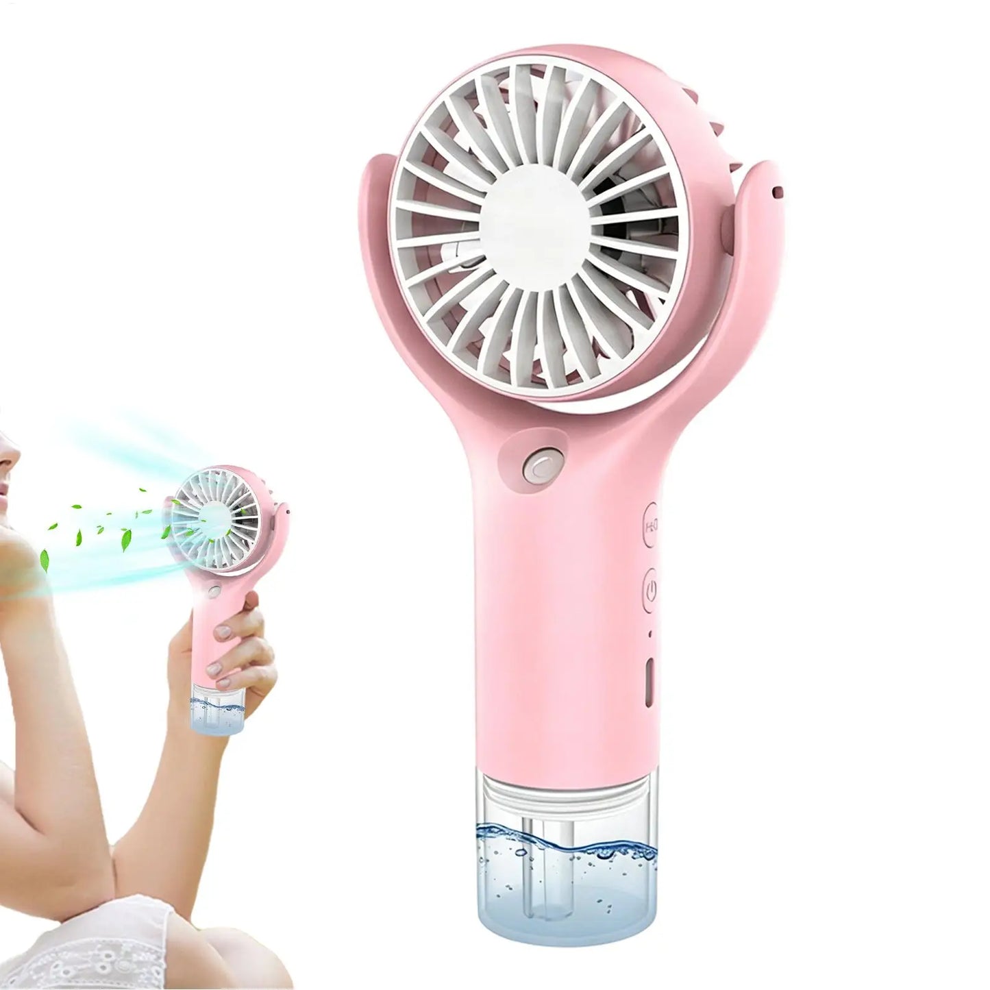 Portable Water Mist Fan Mini Handheld Fan USB Charging Spray Fans Portable Personal Hand Held Small Cooling Fan for Outdoor