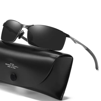 Photochromic Men Polarized Sunglasses Male Metal Square Glasses Driving Sun Glasses UV400 Outdoor Sports Cycling Goggles