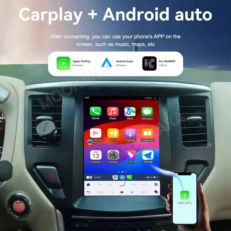 10.4" Android 15 GPS Navigation For Nissan Pathfinder 2016-2020 8+256GB Car Radio Carplay Stereo Multimedia Player DSP Headunit