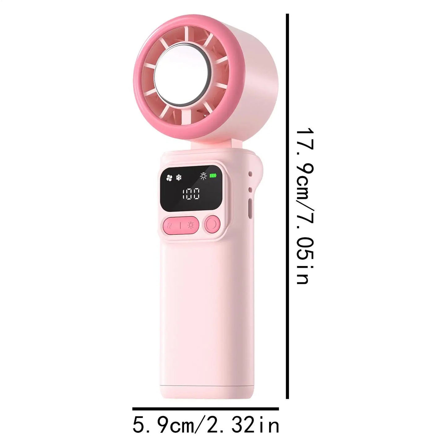 Portable Handheld Fan 5 Speeds Foldable Rechargeable Portable Tabletop Fan For Outdoor Travel Beach Camping Hiking Home Office