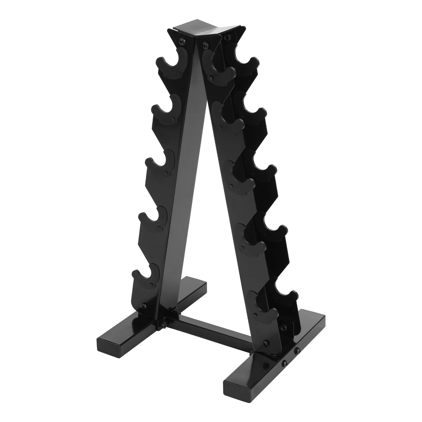 5 Layers A-Frame Stainless Steel Weight Holder for Home Gym Black/White For Storing Dumbbells In Homes, Hotels, Gyms