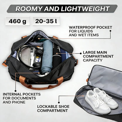 Travel Bag Large-capacity Portable, Dry and Wet Separation Sports Fitness Bag, Suitable As A Travel Luggage Bag.