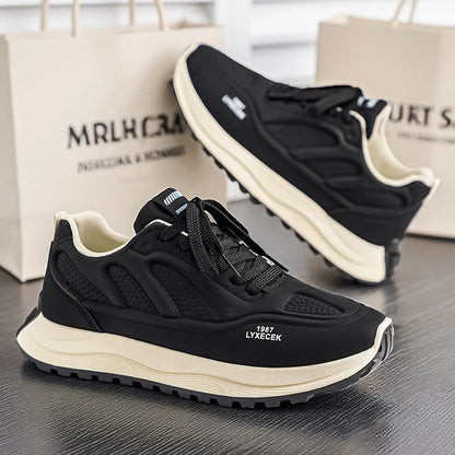 Men Shoes Fashion Male Shoes ﻿ Green Thick Sole Platform Wave Shoes Student Sneakers Increase Height Men Walking Shoes