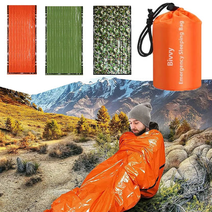 Waterproof Emergency Sleeping Bag 120x200cm/91x213cm PE Portable Survival Lightweight for Outdoor Camping Hiking Adventure ﻿