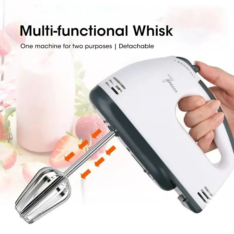 Handheld 7-Speed Automatic Electric Mixer for Baking Multi-Functional Food Egg Cream Cake Dough Mixing Home Kitchen Use