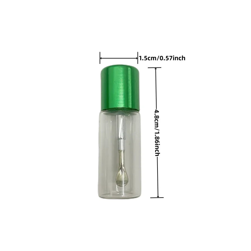 2pcs new random color glass bottle storage container, random color glass bottle