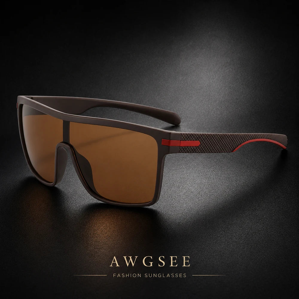 Oversized Square Sunglasses Men Women Monolithic Lens Anti Glare UV400 Driving Shades Outdoor Sport Vacation Fashion Sun Glasses
