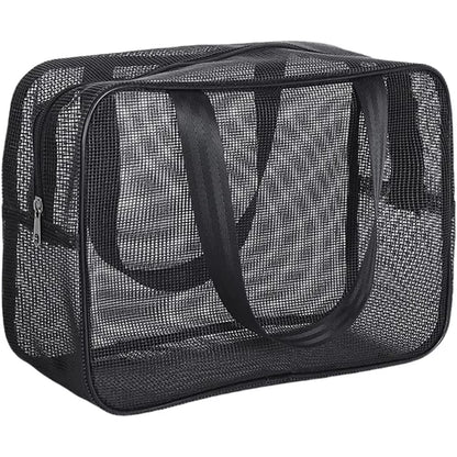 HOMEFISH Mesh Shower Caddy Tote Bag Cosmetic Storage Bag Multifunctional Shower Bag Large Capacity Portable Toiletry Organizer