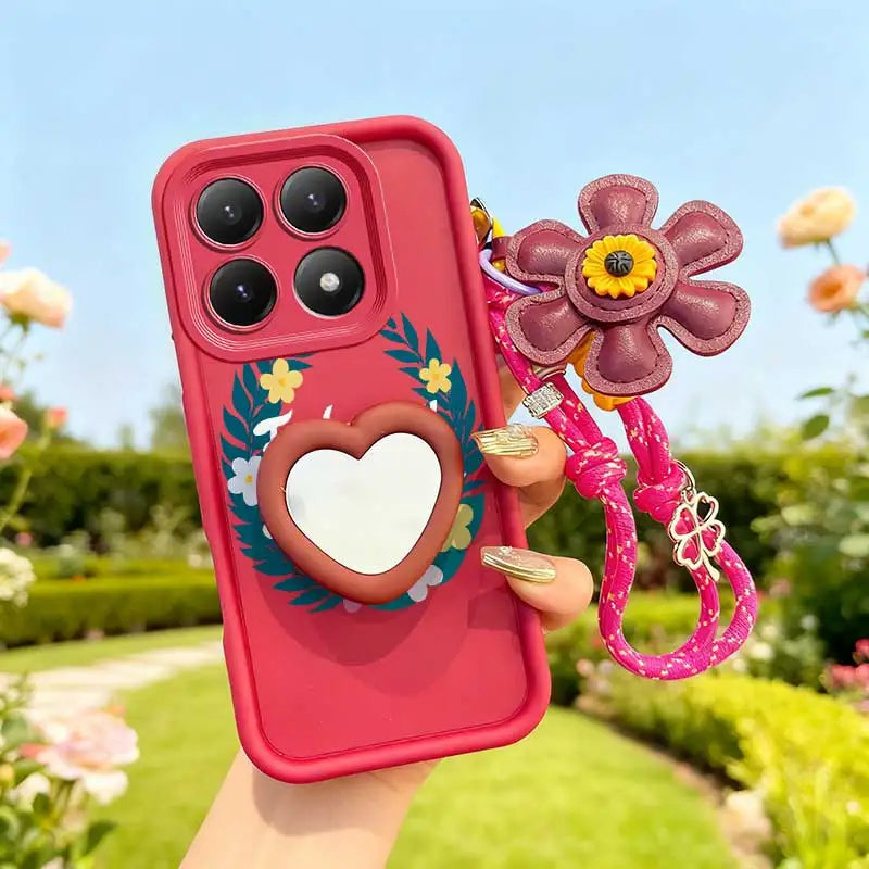 3pcs( Colorful garland  Phone Case+Lanyard+Craft Embellishments) for Xiaomi 15T/15TPro/14/14T/17Pro/14TPro/17 ProMax  Phone Case
