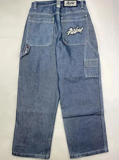 American Fashion Trend Joker Best Sell Special Spot Jeans Women Street Y2K New Punk Oversized Wide-leg Pants Unisex Casual Jeans