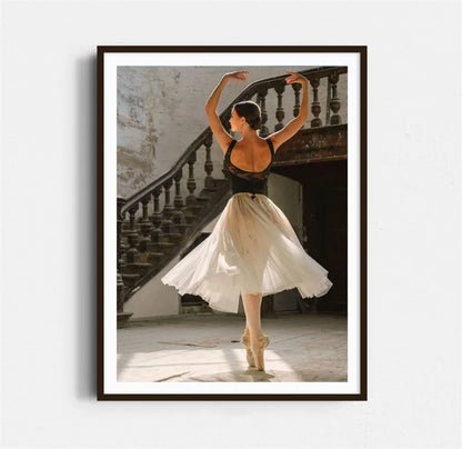 Ballet Dance Room Decorative Painting Ballet Girls Canvas Painting Posters Abstract Portrait Wall Art Picture Living Room Decor