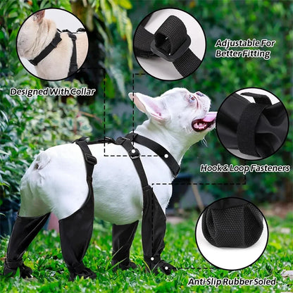 Dog Shoes Waterproof Adjustable Dog Rain Booties Dirty-proof Outdoor Walking Shoes Anti-Slip Dog Paws Protect Pet Supplies
