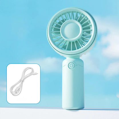 Portable Handheld Fan 3 Speed Adjustable Quiet USB Rechargeable Mini Personal Fan for Indoor Outdoor Home Office School