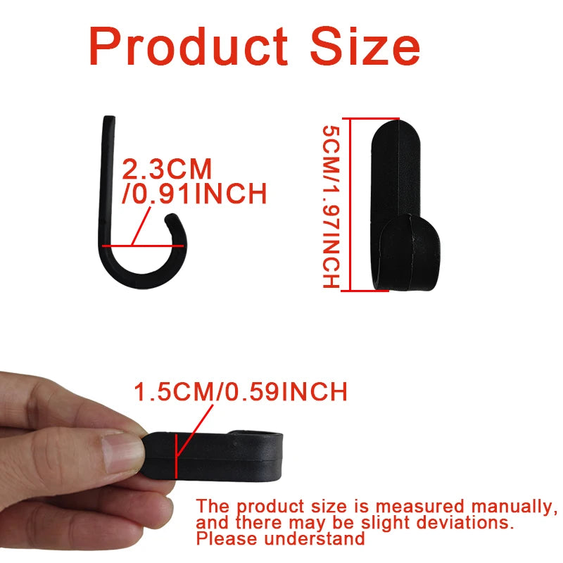 6Pcs No-Drill Adhesive Hook  J-Shaped Hook Household Traceless Door-Back Adhesive Hook Key Hook