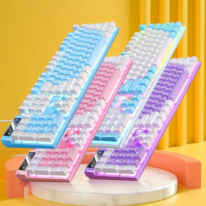 Mechanical Feel Wired Gaming Keyboard Mixed RGB Backlit Keyboard Support Waterproof For Gamer For PC Laptop Desktop E-Sport