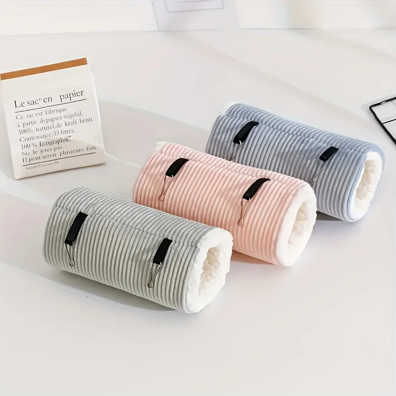 Pet Plush Tunnel Bed Soft Corduroy Cat Dog Cave Bed Foldable Pet Hideout Bed with Safety Pins for Small Pets