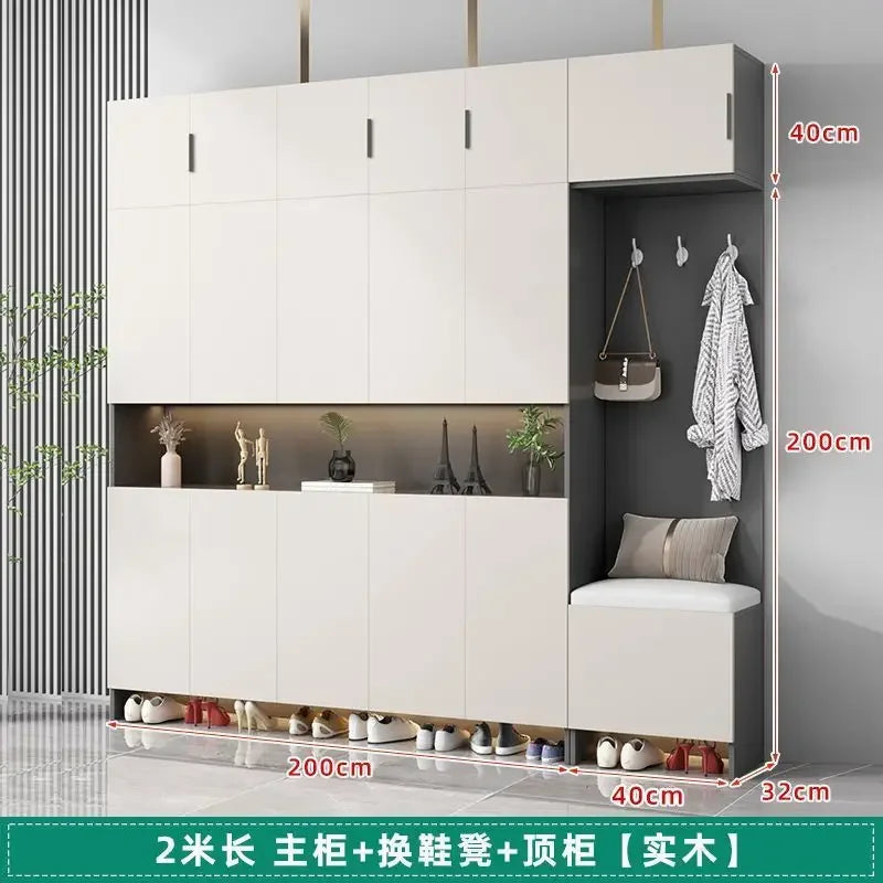 Living Room Shoe Cabinet Solid Wood Home Entrance Cabinet Display Household Door Locker Sideboards Szafki Do Salonu Furniture