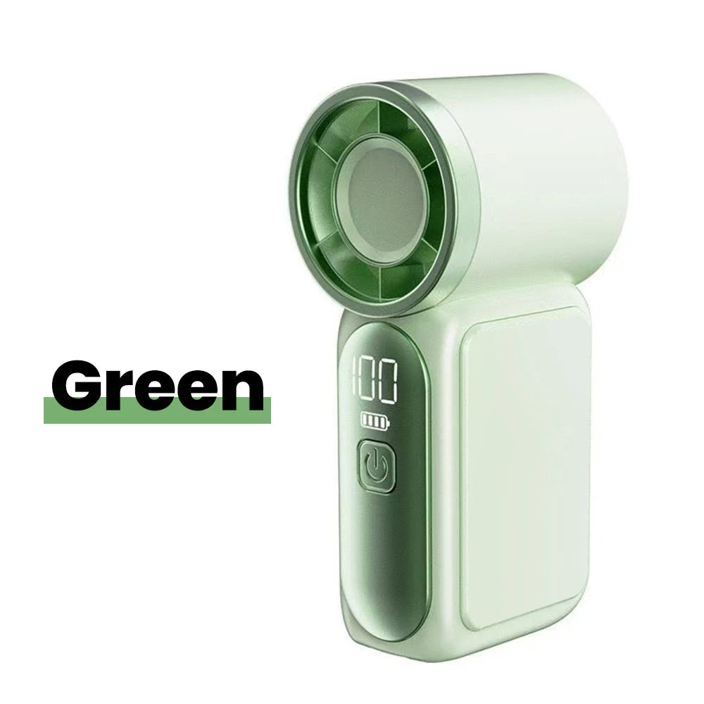 Portable Handheld Mini Fan 5 Speed Adjust Type c Rechargeable Fan Digital Display Desktop Fan Outdoor