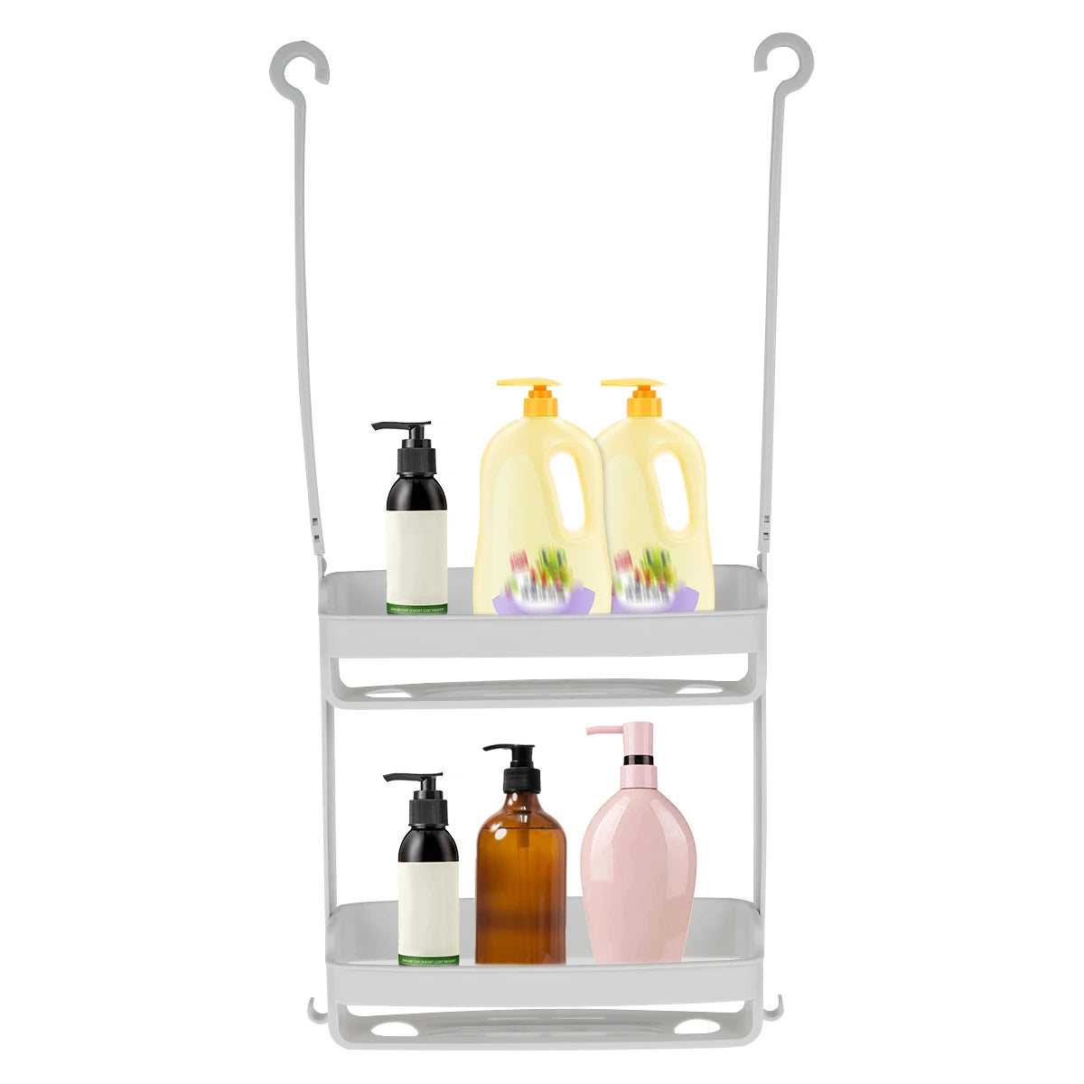 1/2Pcs Hanging Shower Caddy 2 Layers Bathroom Storage Shower Organizer Holder Houseware Supplies Accessory for mugs Shampoo Soap