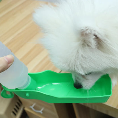 Portable Pet Dog Water Bottle Outdoor Feeder Dispenser Drinking Bowl for Small to Large Dogs And Cats - Pet Supplies