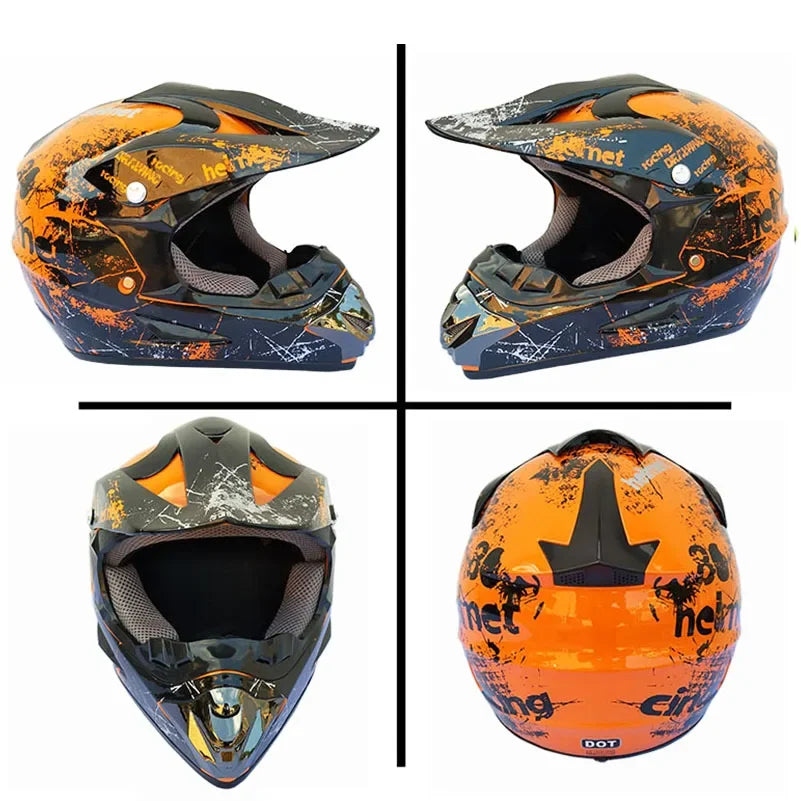 Kirim 3 Buah Hadiah Helm Sepeda Motor Helm Off-Road Sepeda Downhill AM DH Cross Helm Capacete Motocross Casco helmet motorcycle
