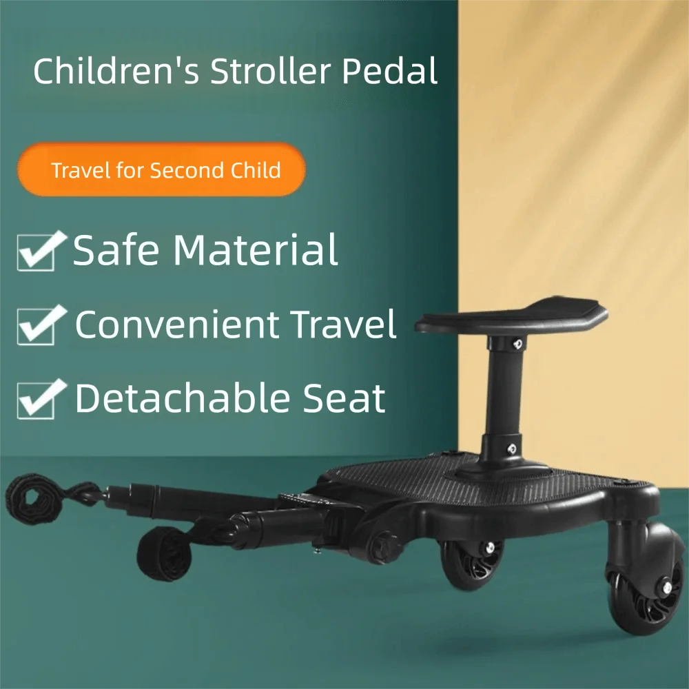 2 in 1 Sit and Stand Stroller Pedal Adapter Creative Universal Strollers Step Board Adapter Comfort Convenient