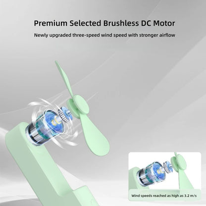 Portable Mini Handheld Fan Small Pocket Fan USB Rechargeable Battery Fan Folding Cooling Hand Fan Mini USB Fan with Power Bank