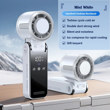 Foldable TEC Superconducting Cooling Fan Portable 29,000 RPM USB Rechargeable Mini Air Cooler for Travel Camping Outdoor