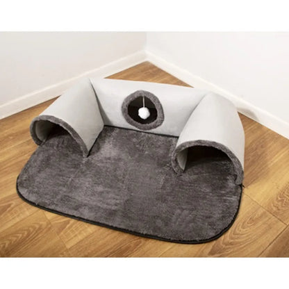 New U-shaped tunnel cat bed with removable and washable cat bed fun cat mat for hide seek suitable for all seasons pet supplies