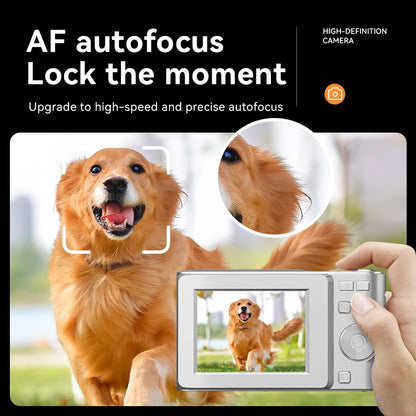 Digital Cameras1080P Camera 44MP Camera Portable Compact Camera with 2.4 Inch LCD Screen16x Digital Zoom, 32G Micro Memory Card