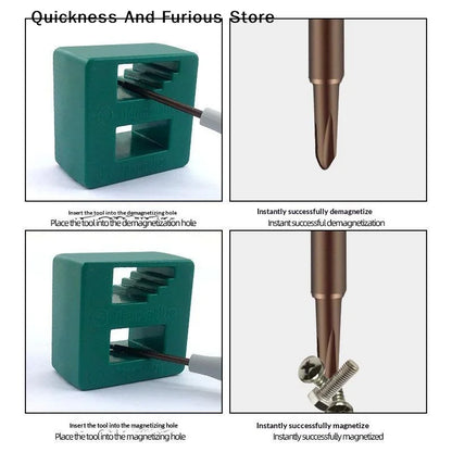 【TO】Screwdriver 2 In 1 Magnetizer Demagnetizer Professional Magnetizing Pickup Tool For Screw Driver Drill Bit Hand Tool Parts
