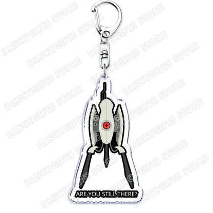 Trending Video Game Keychains for Accessories Bag Glados Aperture Laboratories Science Keyrings Jewelry Gamer Fans Gaming Gifts