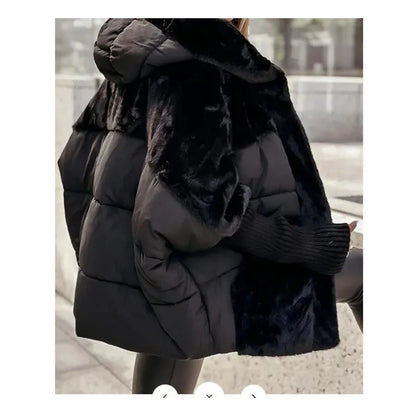 Elegant Jacket for Women Streetwear 2025 Autumn and Winter New Fashion Casual Zipper Loose Jacket Hooded Long Sleeve Coats