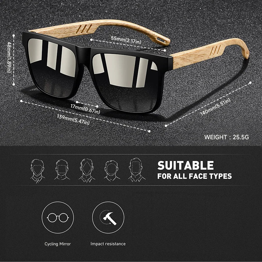 Fashion Vintage Square Square Frame Sunglasses Men Women Fishing Driving Man Luxury Brand Designer Sun Glasses  Eyewear